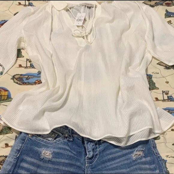 LOFT Tops - NWT Loft white shirt blouse